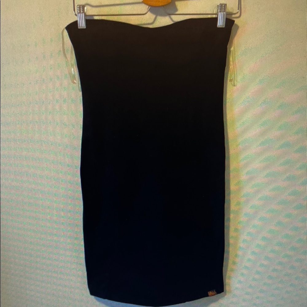 Black Strapless Bodycon Dress - Women's